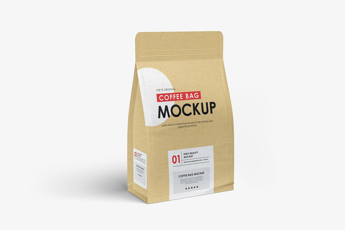 Coffee Bag Mockup, a Print Template by Tahtagraphic (Photo 5 of 7)