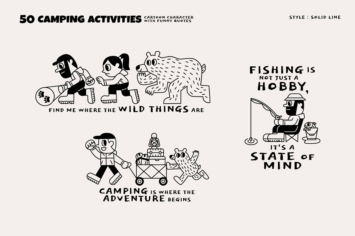 50 Camping Activities, an Illustration by monkik (Photo 12 of 21)