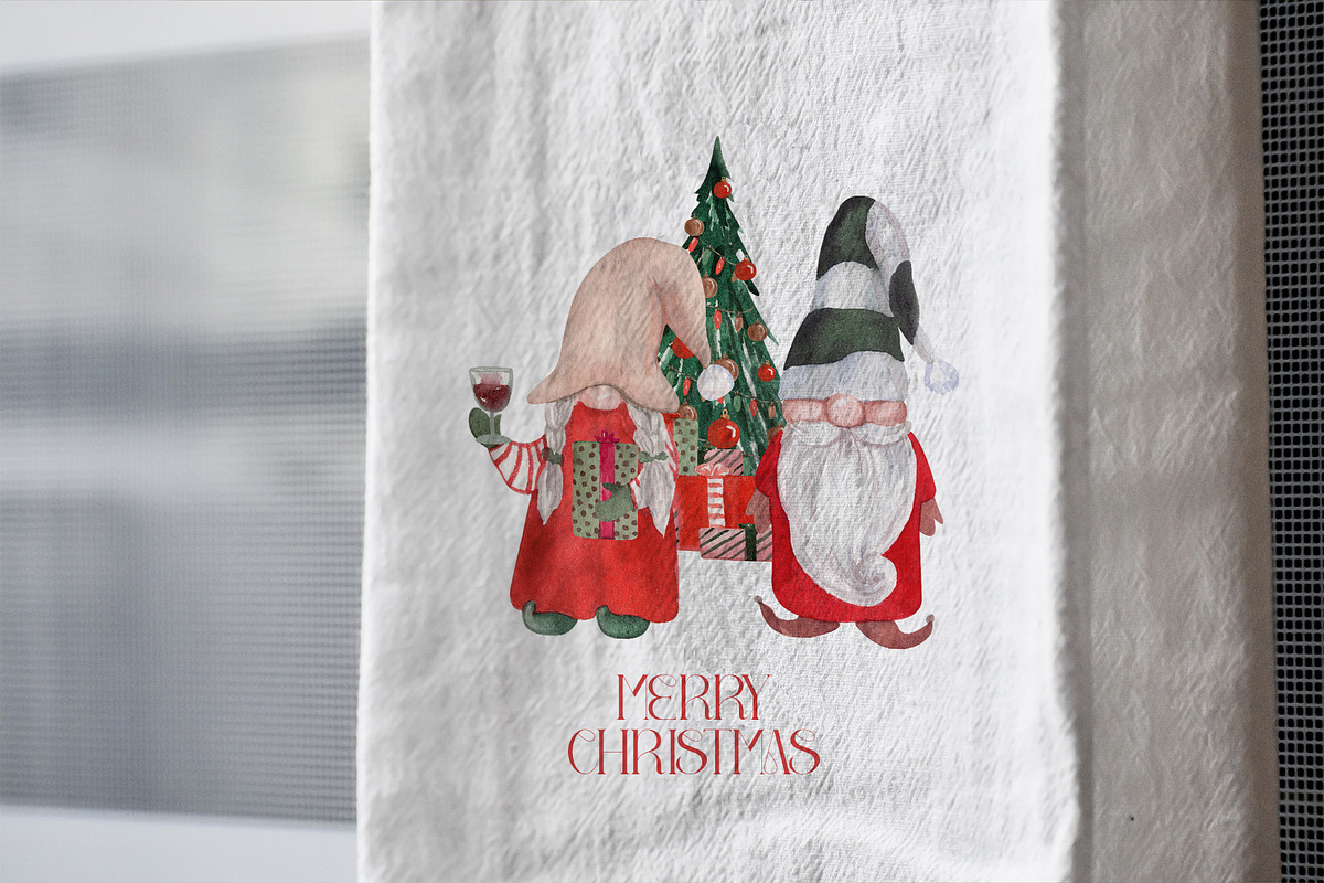 Merry Gnome Christmas Watercolor, a Person Illustration by Catch the Dream Art (Photo 6 of 9)