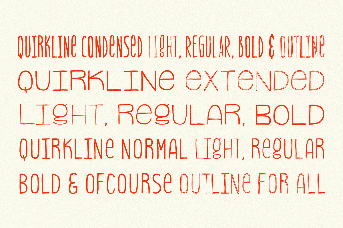 QUIRKLINE - Playful Handcrafted Font, a Handwritten Font by Tom Chalky (Photo 5 of 6)