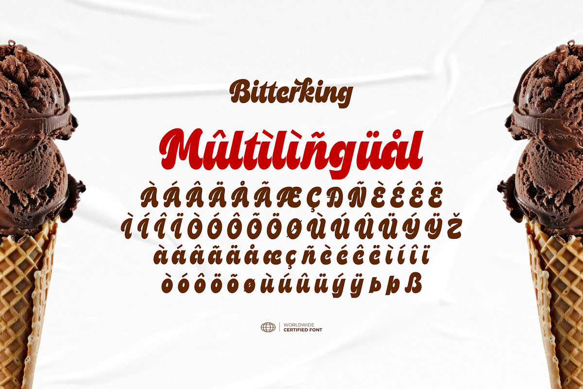 Bitterking - Retro Delicious Font, a Script Font by ikiiko (Photo 7 of 7)