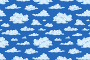 Hand-drawn clouds seamless patterns, a Pattern Graphic by Good Studio (Thumbnail 2 of 5)