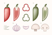 Vegan Illustration Set, a Food Illustration by Paulina Sara Design (Thumbnail 3 of 12)