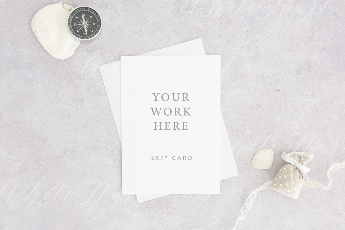 BUNDLE: 5x7 stationery mockup pack, a Print Template by White Hart Co. (Photo 4 of 9)