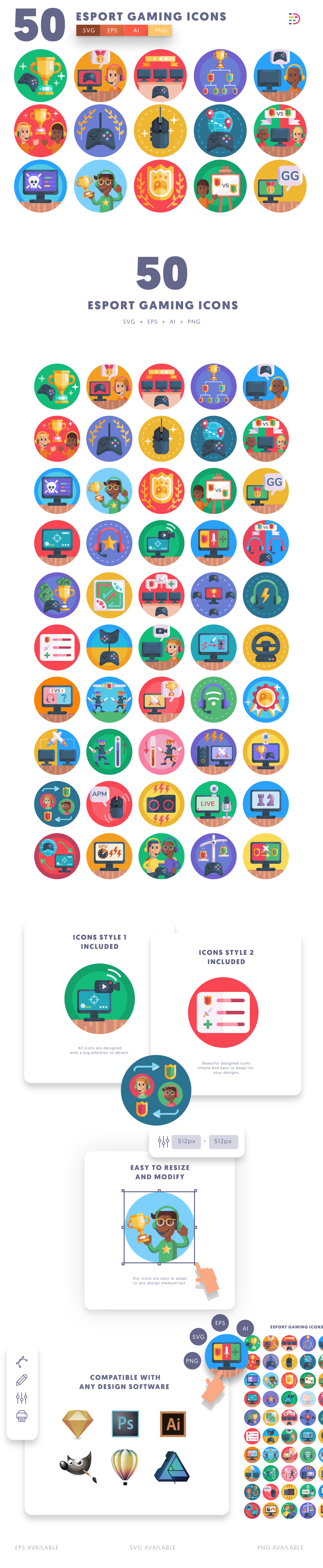 Esport Gaming Icons | Download SVG, PNG, EPS Icons