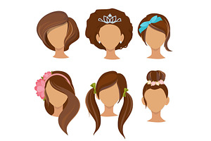 Woman Hairstyles. Young Girls