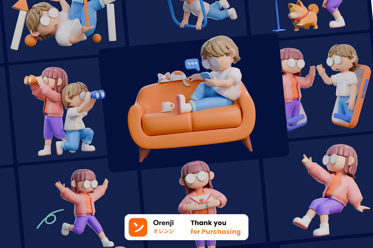 Sandy Work 3D Character, a Characters & Person 3D Model by orenjidesign (Photo 8 of 8)