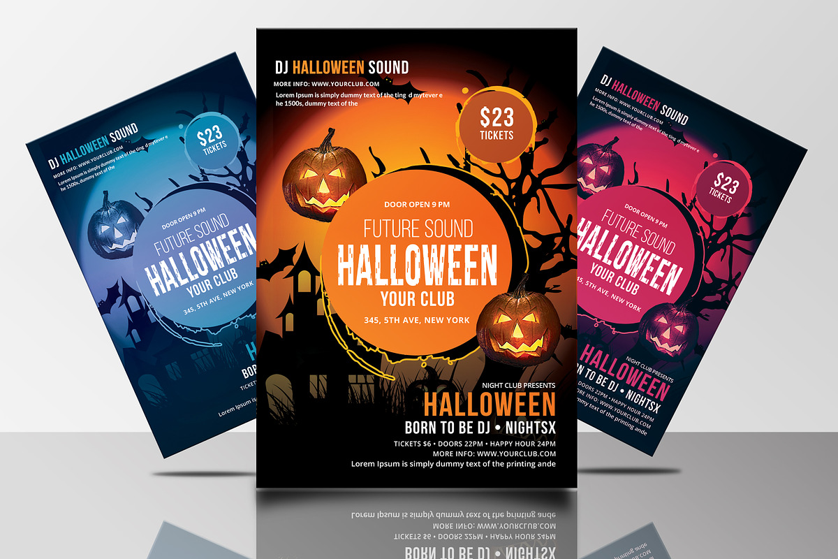 Halloween Party Flyers Bundle, a Flyer Template by AfzaalGraphics (Photo 2 of 19)