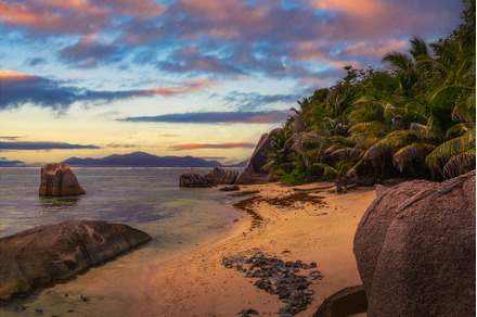Sunset over Anse Source D'argent, a Nature Photo by Nick Fox