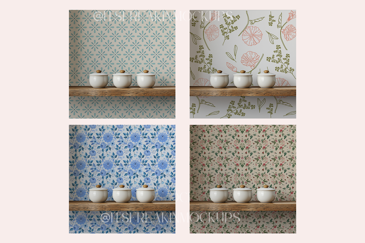 8 Wallpaper Mockup Bundle, a Household Mockup by ItsFreakinMockups (Photo 5 of 9)