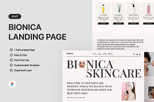 Bionica Landing Page, an UI Kit Template by slidenotion