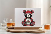 Whimsical Christmas Teddy Bear Clip, an Animal Illustration by SVGArt (Thumbnail 4 of 9)