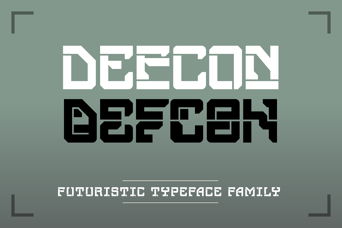 Defcon Cyberpunk Display (4 fonts), a Font by SelfBuild Type (Photo 1 of 8)