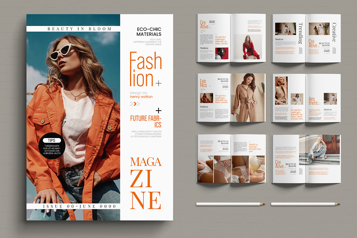 Modern Fashion Magazine Editorial, a Brochure Template by MightyDesign (Photo 1 of 6)