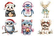 Cute Pastel Animal Christmas Clipart, an Illustration by Daily.Designs (Thumbnail 4 of 4)