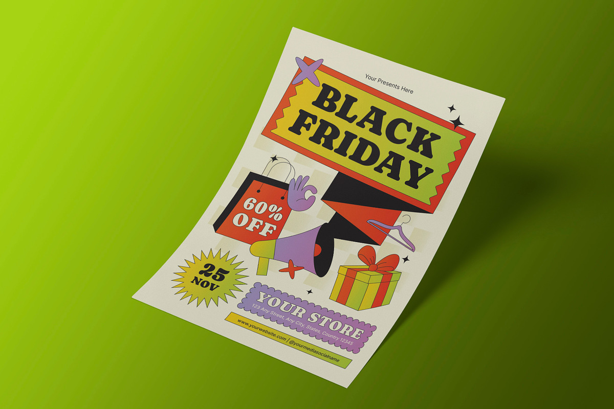 Fun Modern Black Friday Flyer preview 2