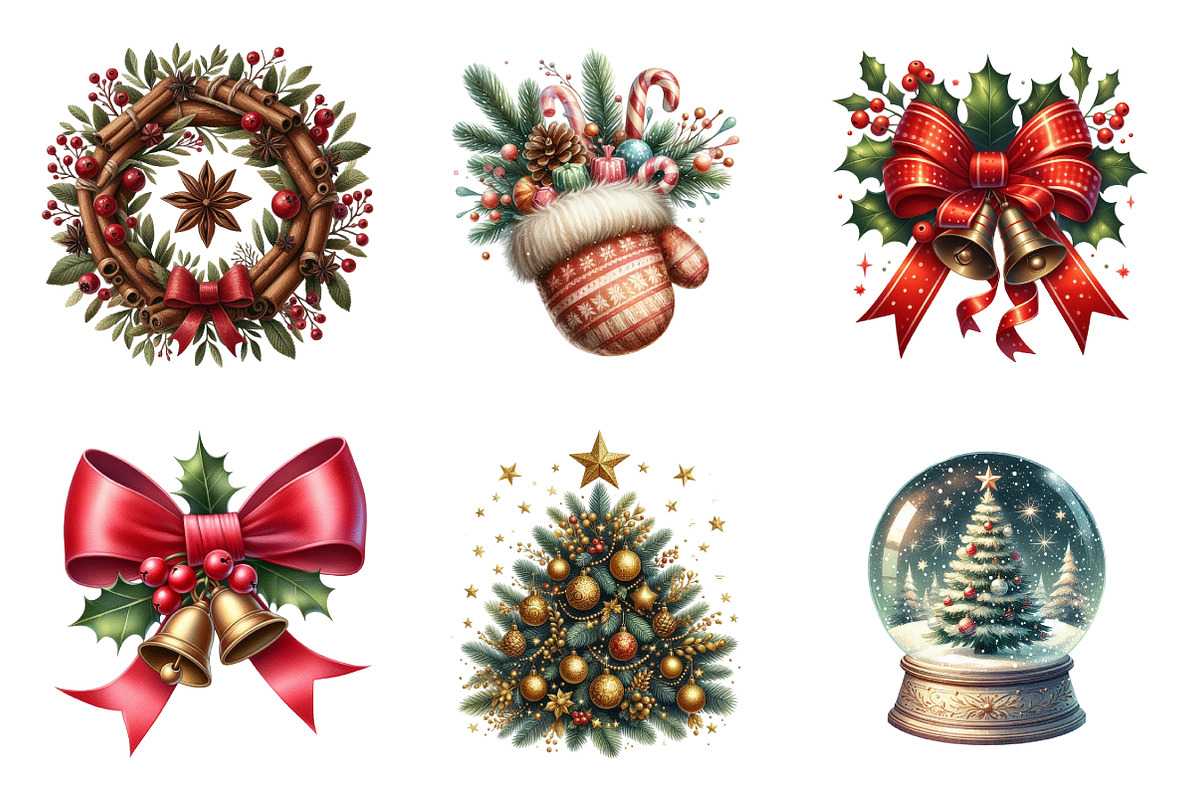 Christmas Clipart Png, an Illustration by SinaCreation (Photo 3 of 5)