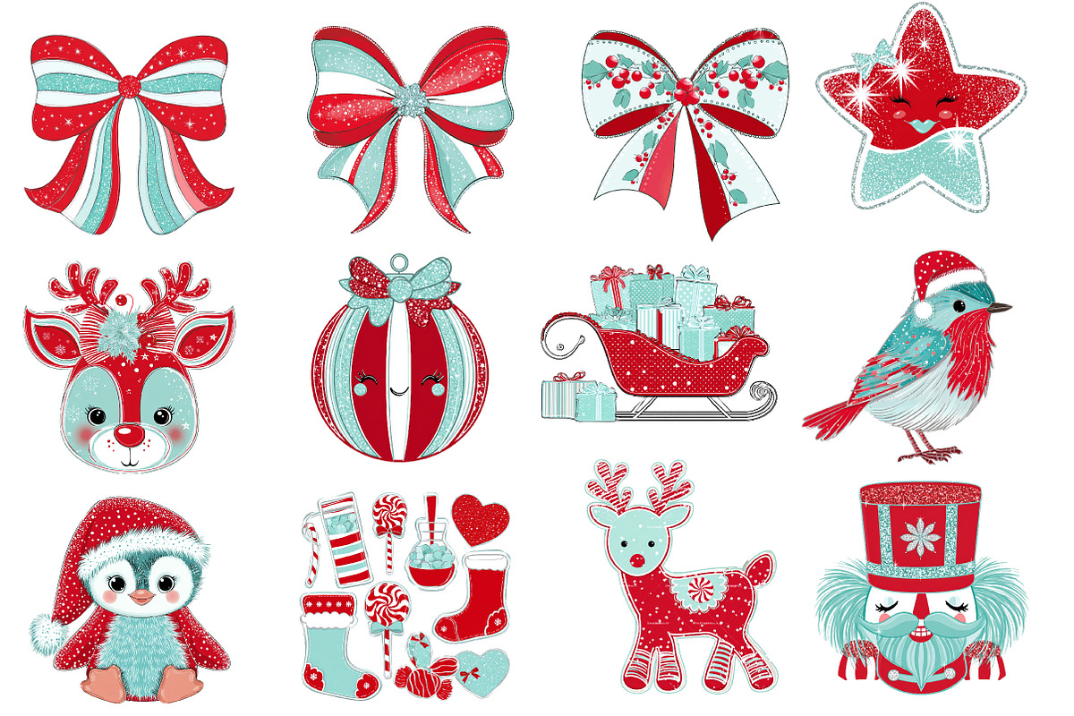 Cute Christmas Sublimation Clipart, an Illustration by Dream Creation (Photo 2 of 7)