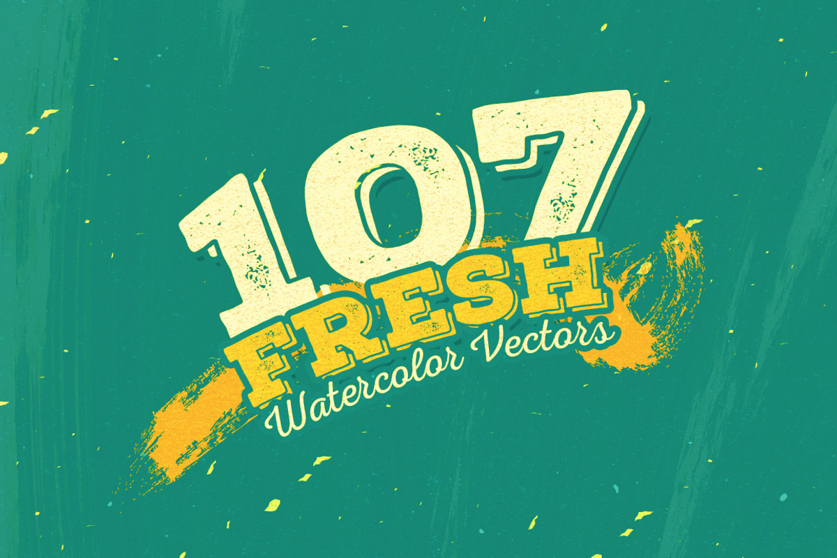 107 Fresh Watercolor Vectors, an Illustration by Layerform Design Co. (Photo 1 of 4)