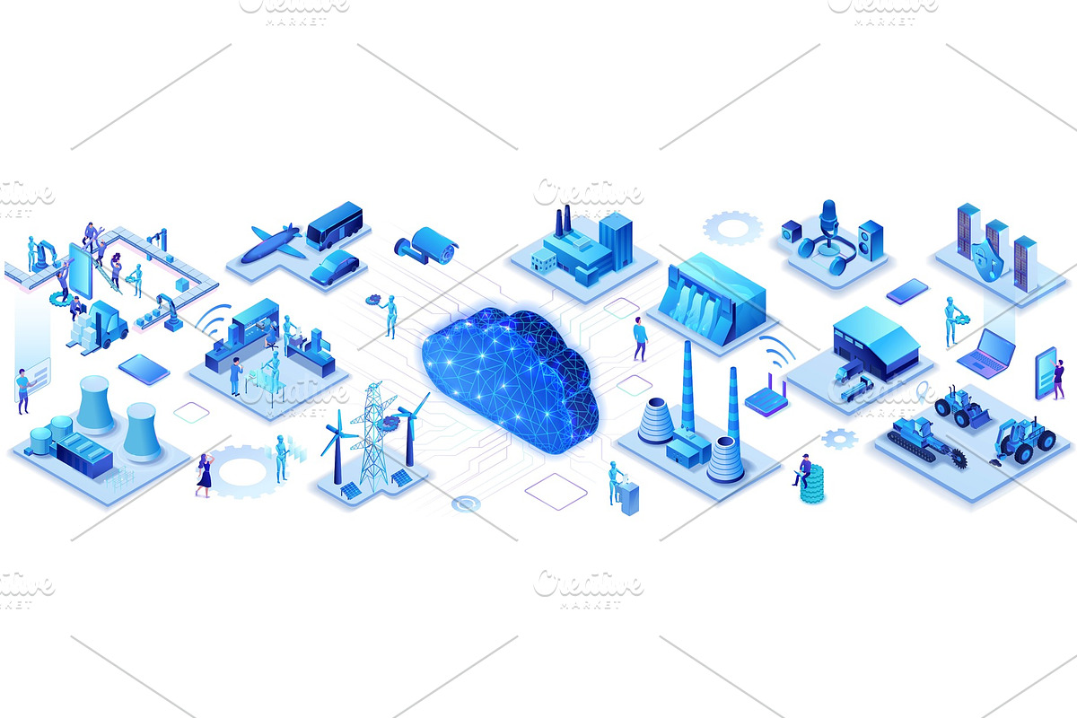Industrial internet of things, a Person Illustration by Nadine's illustrations