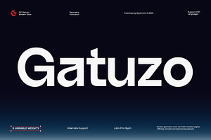 GC Gatuzo - Geometric sans, a Sans Serif Font by Glyphonic