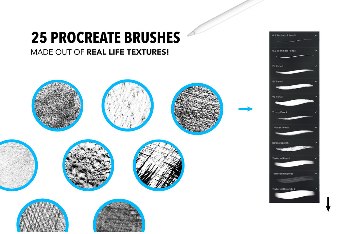 25 Graphite Brushes for Procreate, a Brush Add-On by Riveros Illustration (Photo 4 of 10)