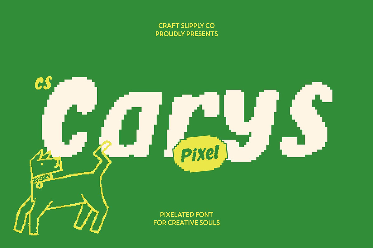 CS Carys Pixel, a Sans Serif Font by Craft Supply Co. (Photo 1 of 8)
