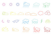 24 Vector Weather Icons Set Graphics, an Outline Icon by Wellington Cove Design (Thumbnail 2 of 2)