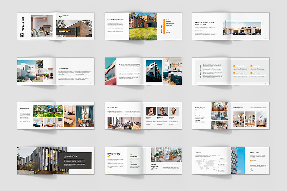 Architeo Portfolio Landscape Canva, a Brochure Template by artbart (Photo 2 of 6)