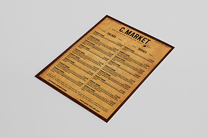 Old West Style Menu Template