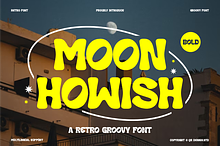 Moon Howish - Groovy Retro Font
