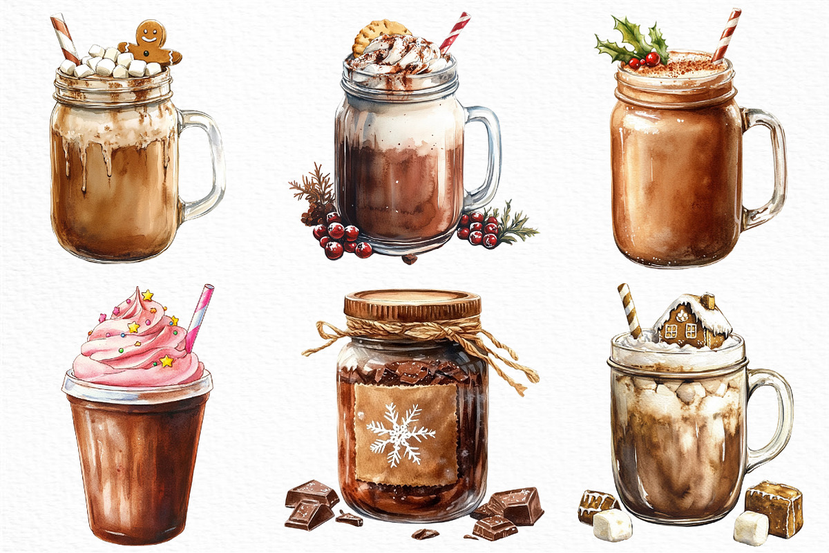 Christmas Hot Cocoa Mason Jar PNG, an Illustration by Craft Nest (Photo 5 of 6)