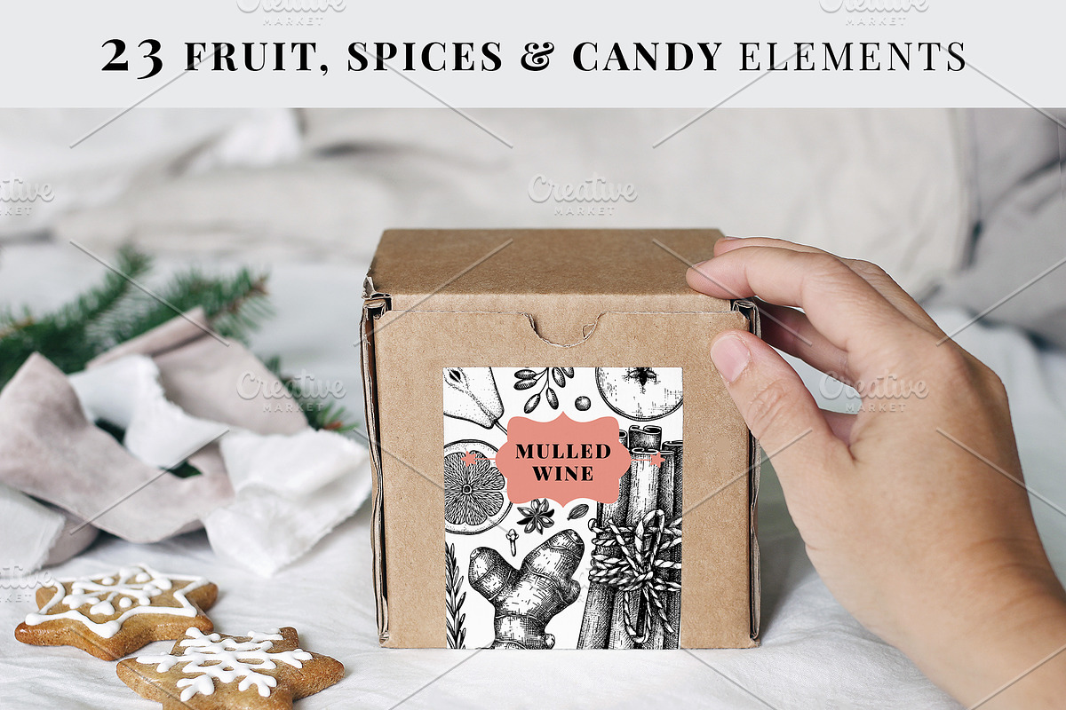 Christmas Elements. Winter Bundle, a Seasonal Illustration by Yevheniia (Photo 4 of 10)