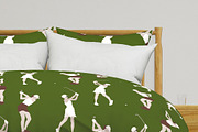 Green people modern golf girls, a Pattern Graphic by Cotton Melon pattern Shop (Thumbnail 3 of 6)