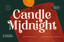 Candle Midnight Groovy Serif