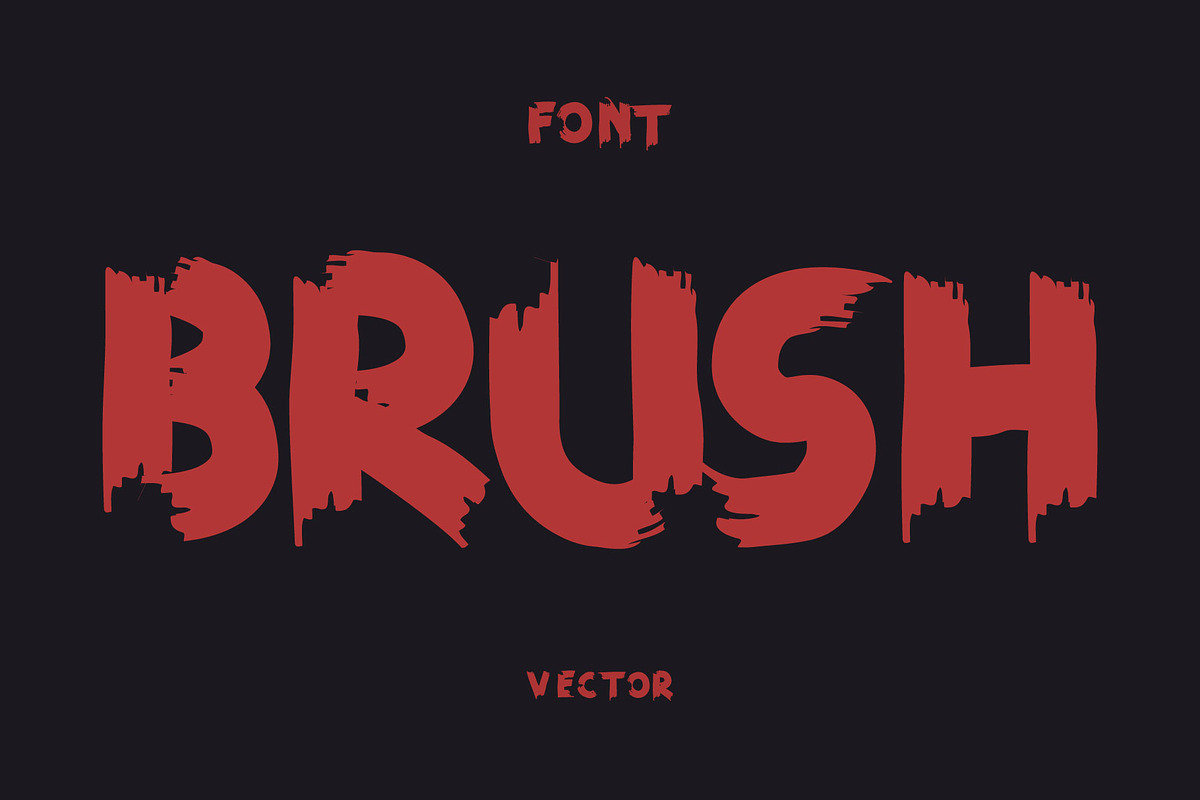 Vector Font. Brush