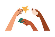 Hands with heart, star, emoji symbol, a Person Illustration by Good Studio (Thumbnail 4 of 25)