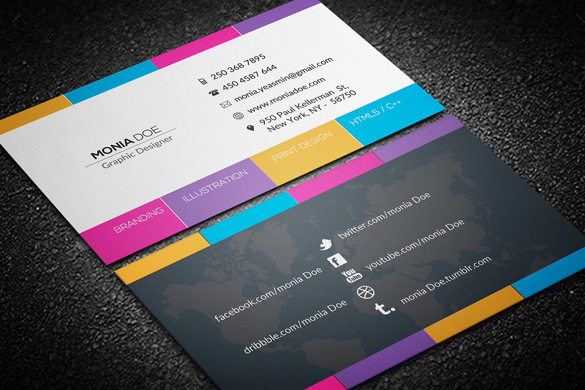 Minimal Corporate Business Card, a Business Card Template by Design_Fx (Photo 1 of 3)