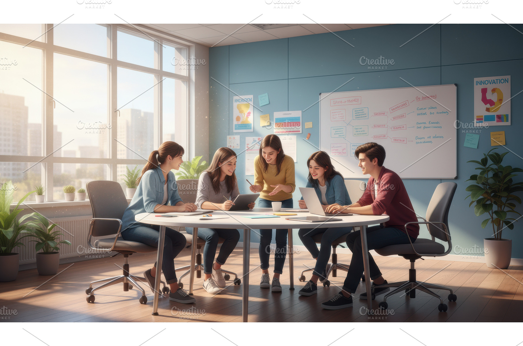 Group of five young professionals, a Business Photo by Igor Tichonow