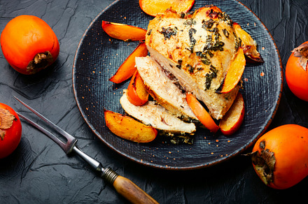 Chicken breast grilled with persimmo, a Food & Drink Photo by MLunov MLunov