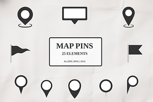 Map Pins, a Graphic by PixMarket