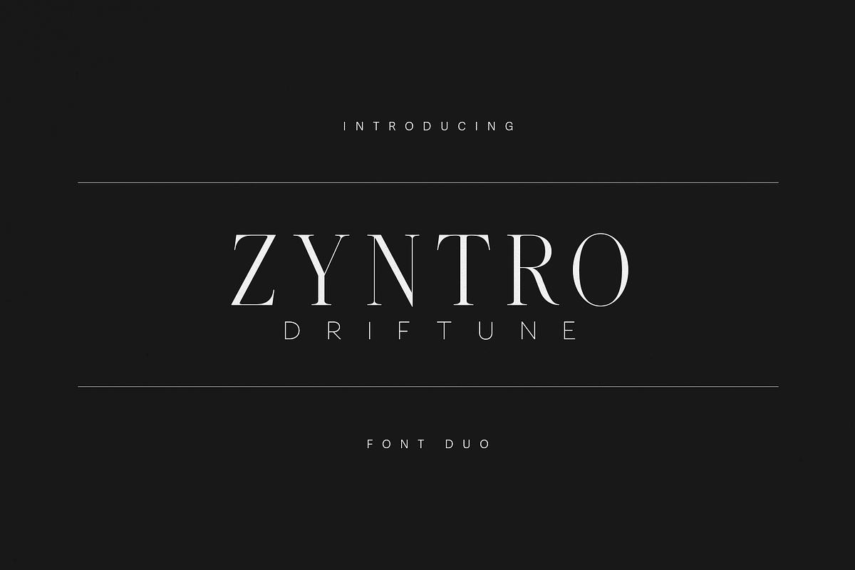 Zyntro & Driftune — Luxury Font Duo, a Serif Font by Only Fonts (Photo 1 of 9)