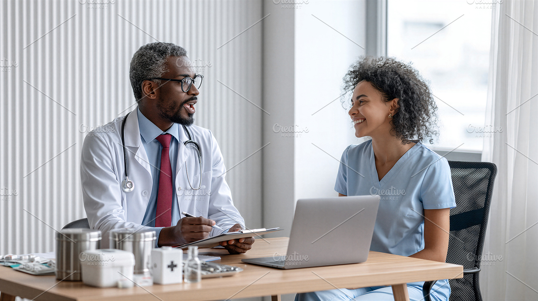 Doctor consulting with patient, a Health & Medical Photo by 7DesignLab