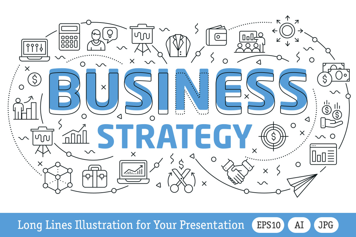 Illustration Business Strategy, a Presentation Template by ToozDesign