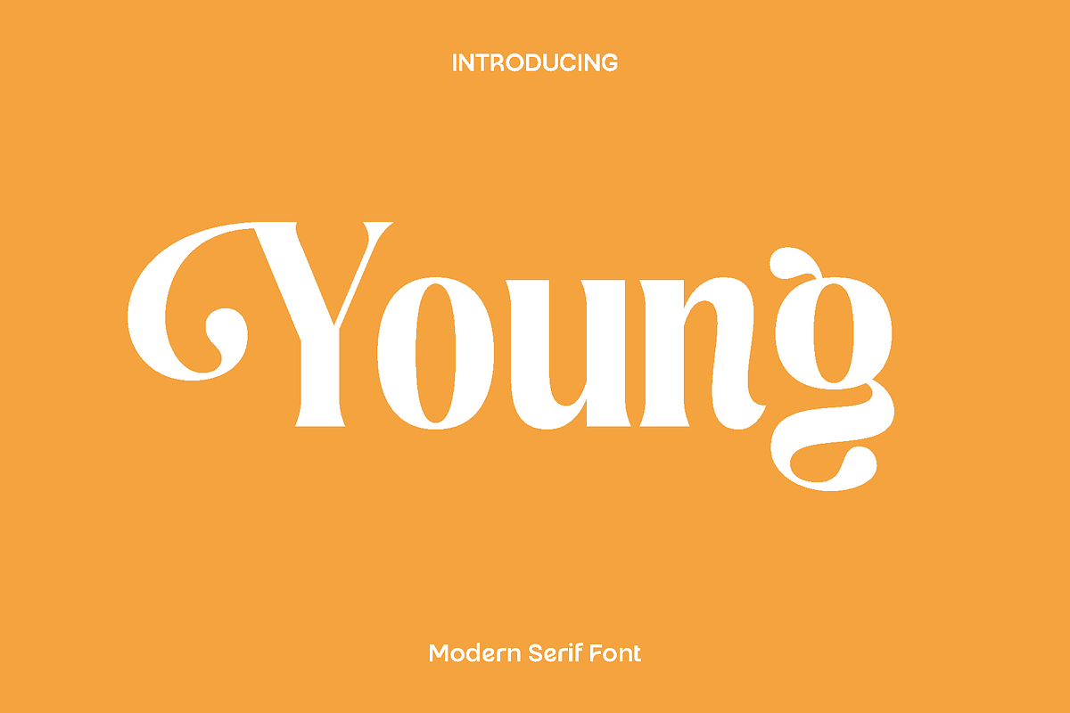 Young Modern Serif Font, a Serif Font by Luna Shop (Photo 1 of 8)