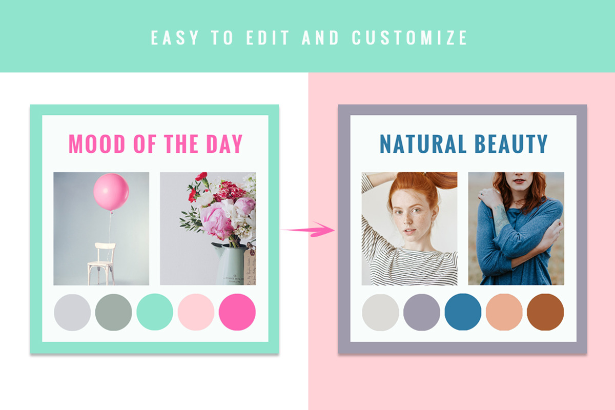 Colorful Social Media Designs, a Social Media Template by NordWood (Photo 2 of 10)