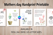 Mother Day Handprint Printable PDF, a Card Template by Snapybiz (Thumbnail 2 of 10)