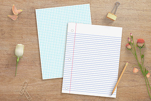 School / Writing Lined Digital Paper