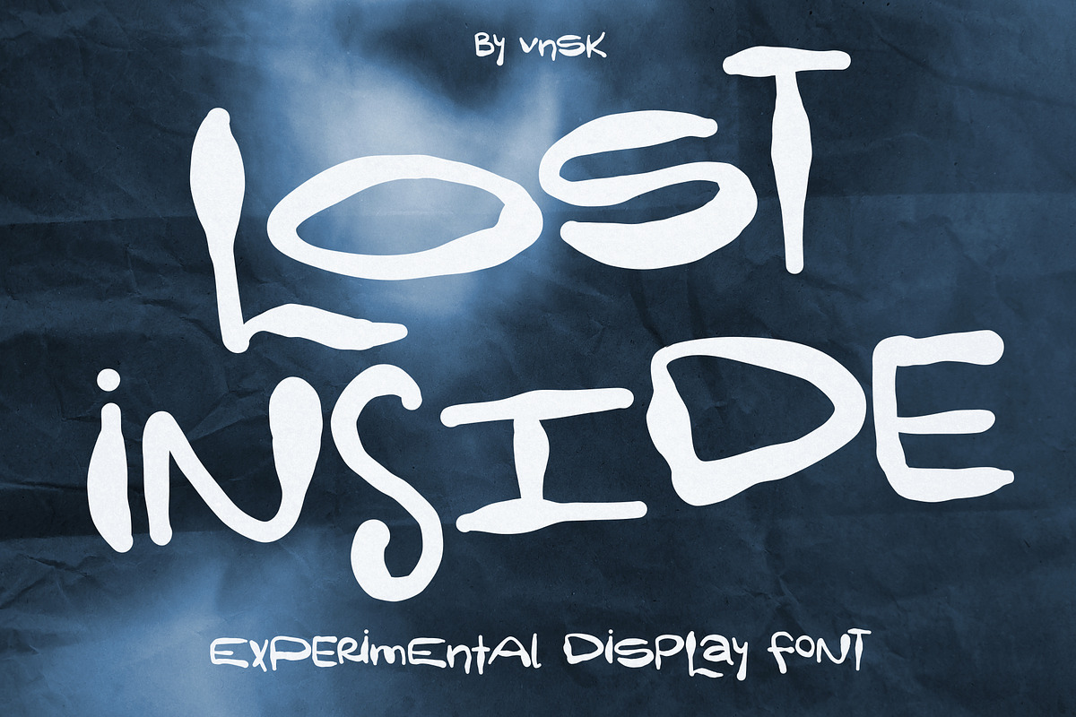 Lost Inside: Experimental Font, a Handwritten Font by Anastasiia VNSK (Photo 1 of 11)