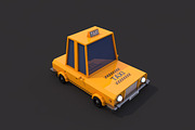 Low Poly Taxi Car, a Cars & Vehicle 3D Model by CreativeeArt (Thumbnail 2 of 8)